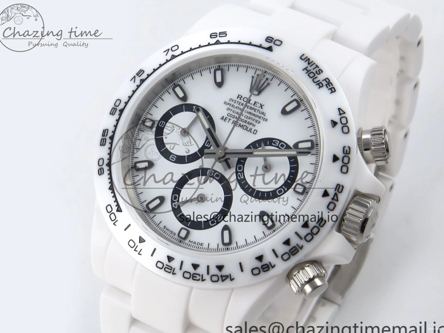 MiroTime 0202 Daytona AET White Ceramic Case and Bracelet Black Dial N6F Best Edition SA Seasonal 1195